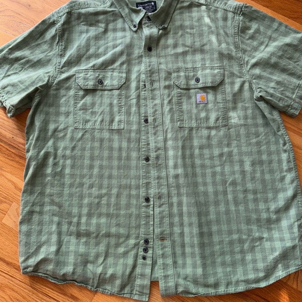 Men's Cathartt green plaid shirt 2XL